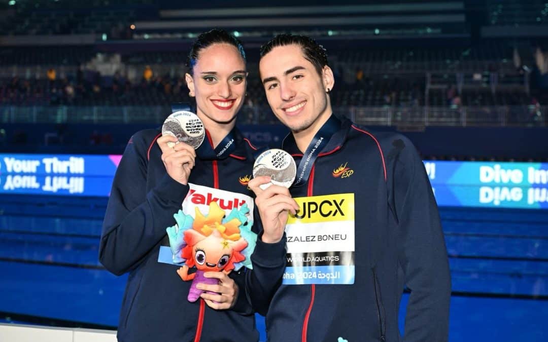 NATACIÓ ARTÍSTICA – PLATA EN DUET LLIURE MIXT AL MUNDIAL DE DOHA