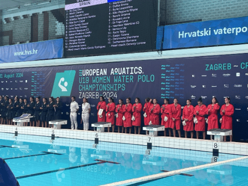 L’equip espanyol junior femení de waterpolo ja és a semifinals de l’Europeu a Zagreb!